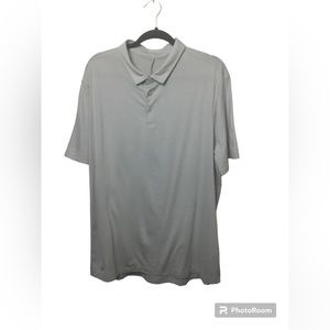 Lululemon gray short sleeve polo shirt. No tags. Approximate Large